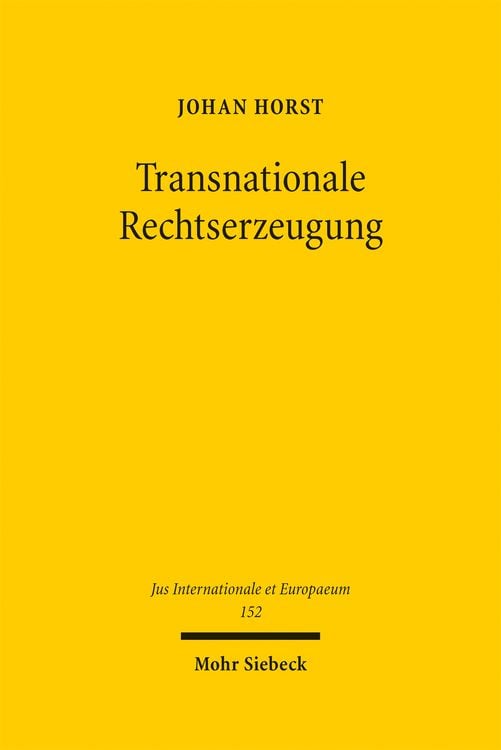 Produktbild: Transnationale Rechtserzeugung