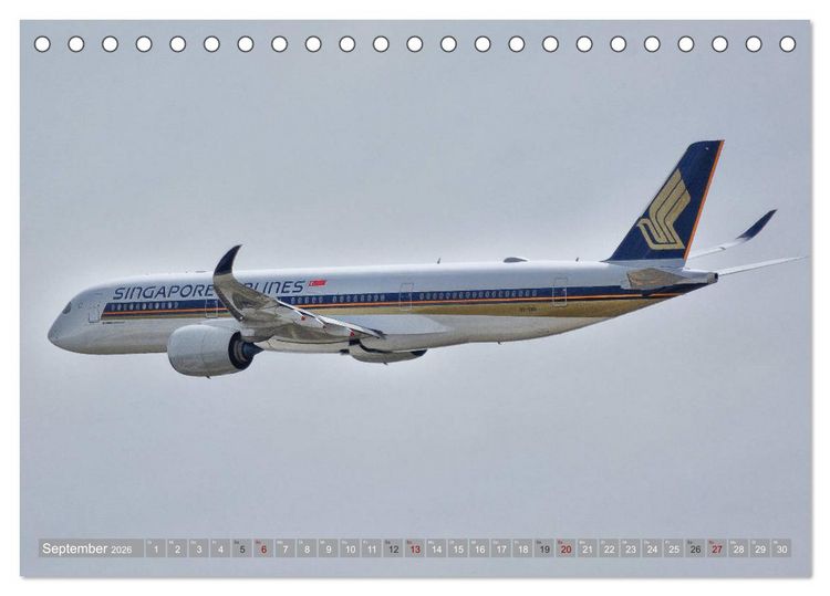 Produktbild: Flugzeuge - Eindrucksvolle Riesen am Himmel (Tischkalender 2026 DIN A5 quer), CALVENDO Monatskalender