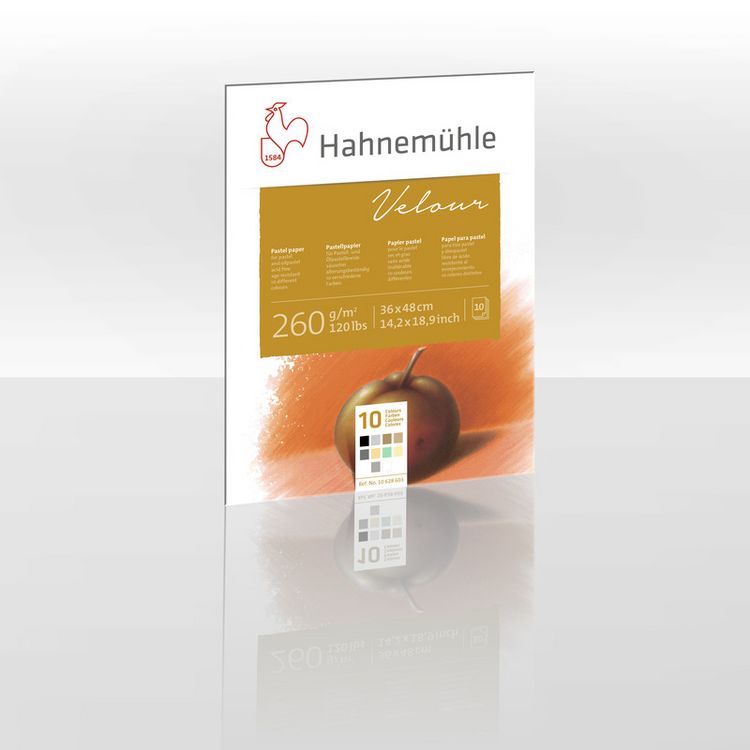 Produktbild: Hahnem&uuml;hle Papier Pastellpapier Velour, 36 x 48 cm, 260 g/m&sup2;