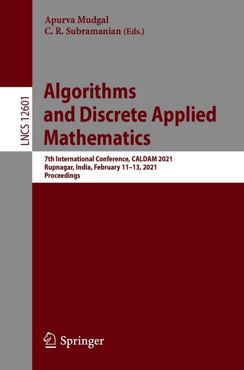Produktbild: Algorithms and Discrete Applied Mathematics