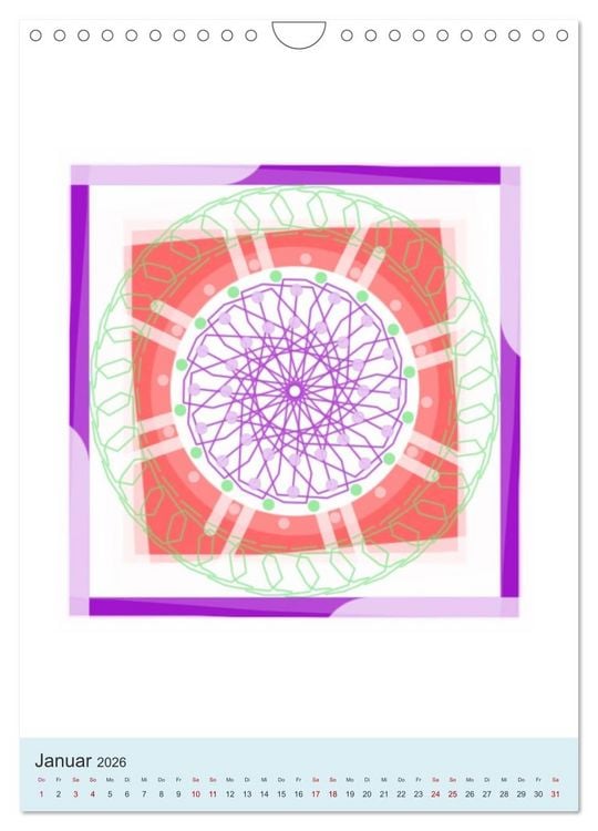 Produktbild: Transluzent-Mandalas (Wandkalender 2026 DIN A4 hoch), CALVENDO Monatskalender
