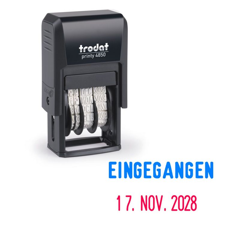 Produktbild: Trodat 4850L1 Textstempel Blau, Rot 23 x 12 mm (B x H)