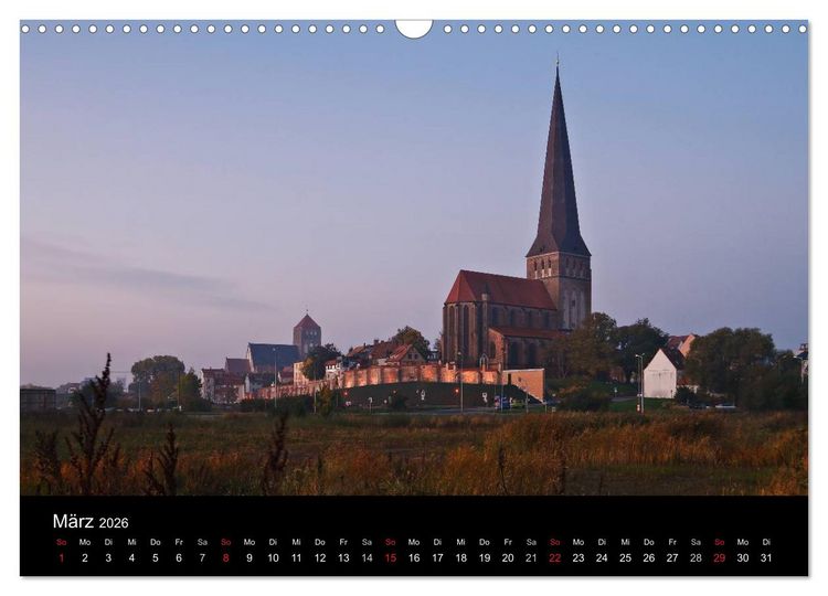 Produktbild: Unterwegs in der Hansestadt Rostock (Wandkalender 2026 DIN A3 quer), CALVENDO Monatskalender