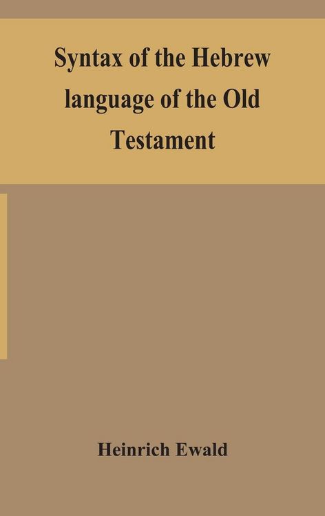 Produktbild: Syntax Of The Hebrew Language Of The Old Testament