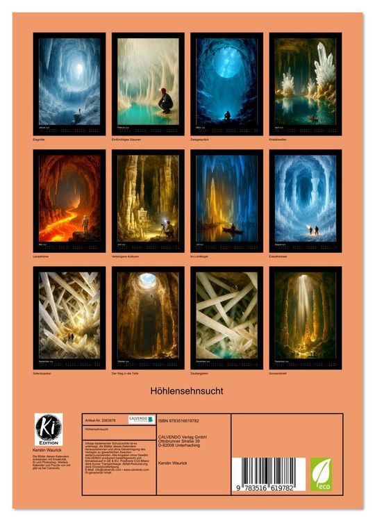 Produktbild: H&ouml;hlensehnsucht (Wandkalender 2026 DIN A4 hoch), CALVENDO Monatskalender
