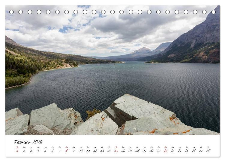 Produktbild: Glacier National Park Montana - USA (Tischkalender 2026 DIN A5 quer), CALVENDO Monatskalender