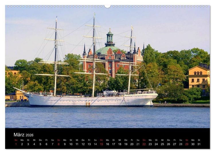 Produktbild: Sommer in Stockholm 2026 (hochwertiger Premium Wandkalender 2026 DIN A2 quer), Kunstdruck in Hochglanz
