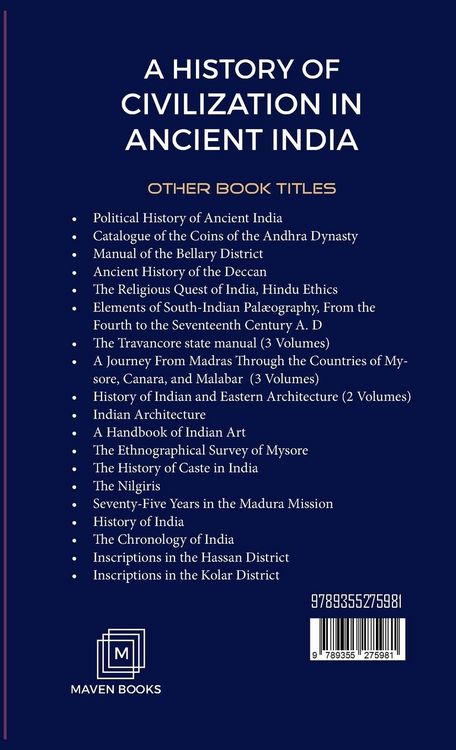 Produktbild: A History Of Civilization in Ancient India