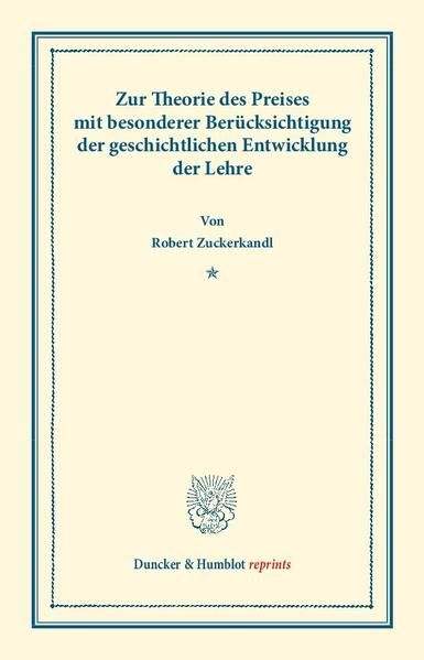 Produktbild: Zur Theorie des Preises
