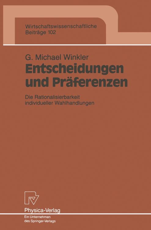 Produktbild: Entscheidungen und Pr&auml;ferenzen