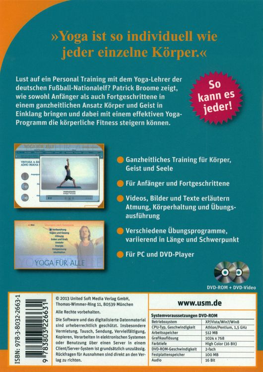 Produktbild: Patrick Broome: Yoga f&uuml;r alle (PC+MAC)