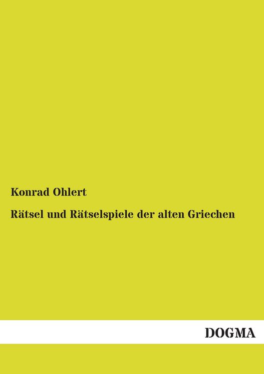 Produktbild: R&auml;tsel und R&auml;tselspiele der alten Griechen