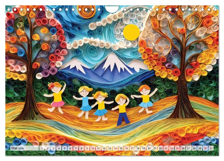 Produktbild: Zauberhafte Papierwelten - Meditation & Inspiration (Wandkalender 2026 DIN A4 quer), CALVENDO Monatskalender