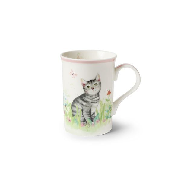 Produktbild: Kaffeebecher "Katze im Blumengarten"