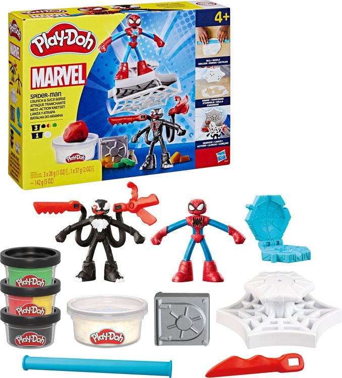 Produktbild: Hasbro F98275L0 - Play-Doh Marvel Spider-Man Netz-Action Knetset