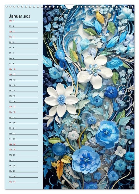 Produktbild: Bl&uuml;tenarrangements (Wandkalender 2026 DIN A3 hoch), CALVENDO Monatskalender