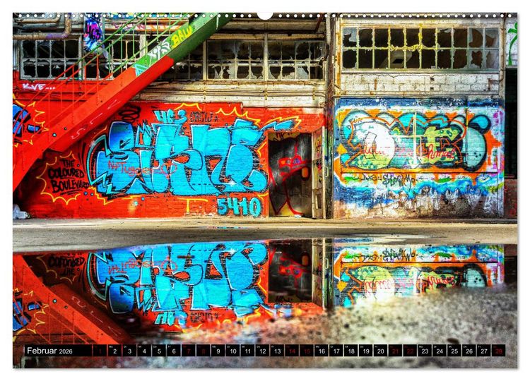 Produktbild: Lost Places Graffiti (Wandkalender 2026 DIN A2 quer), CALVENDO Monatskalender