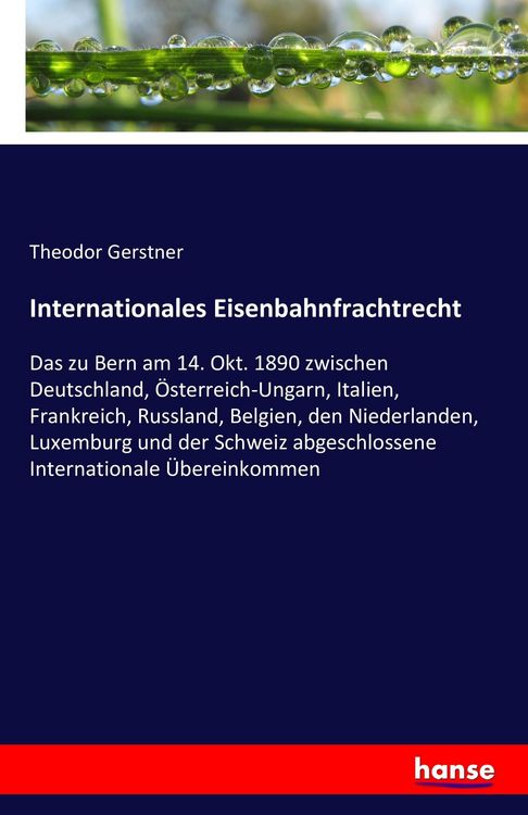 Produktbild: Internationales Eisenbahnfrachtrecht