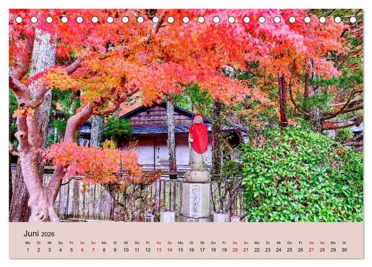 Produktbild: Japan im Herbst (Tischkalender 2026 DIN A5 quer), CALVENDO Monatskalender