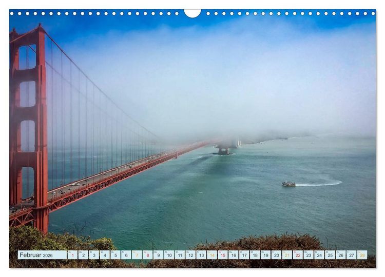 Produktbild: Golden Gate Bridge - Synonym f&uuml;r San Francisco (Wandkalender 2026 DIN A3 quer), CALVENDO Monatskalender