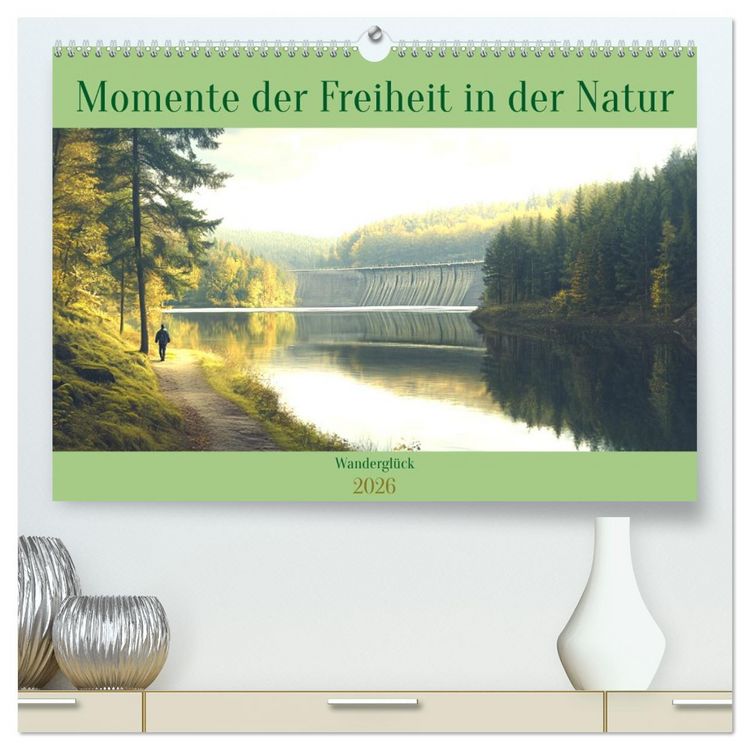 Produktbild: Wandergl&uuml;ck - Momente der Freiheit in der Natur (hochwertiger Premium Wandkalender 2026 DIN A2 quer), Kunstdruck in Hochglanz