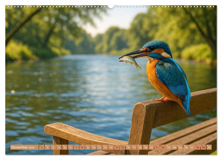 Produktbild: Eisvogeltr&auml;ume am Wasser (hochwertiger Premium Wandkalender 2026 DIN A2 quer), Kunstdruck in Hochglanz