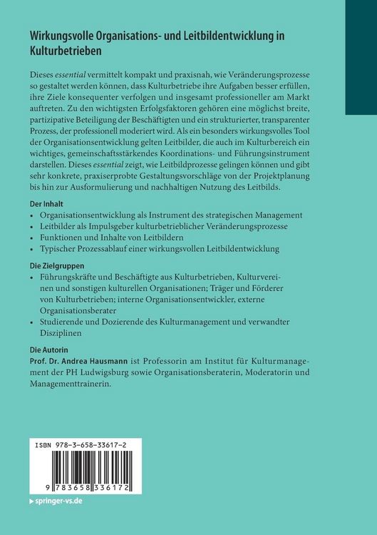 Produktbild: Wirkungsvolle Organisations- und Leitbildentwicklung in Kulturbetrieben