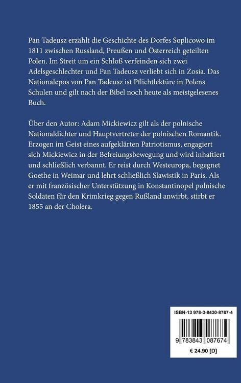 Produktbild: Pan Tadeusz oder Die letzte Fehde in Litauen