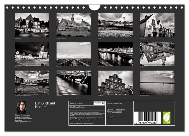 Produktbild: Ein Blick auf Husum (Wandkalender 2026 DIN A4 quer), CALVENDO Monatskalender