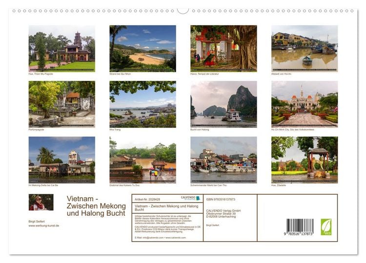 Produktbild: Vietnam - Zwischen Mekong und Halong Bucht (hochwertiger Premium Wandkalender 2026 DIN A2 quer), Kunstdruck in Hochglanz