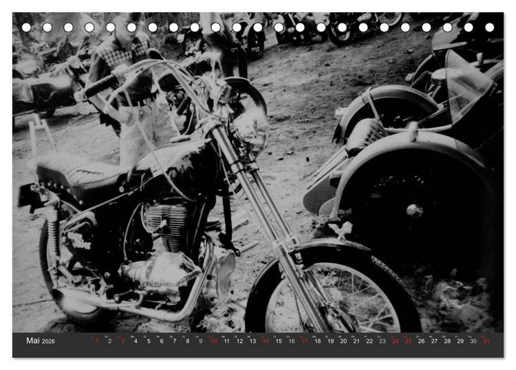 Produktbild: east Rider - Biker und Bikes aus der DDR (Tischkalender 2026 DIN A5 quer), CALVENDO Monatskalender