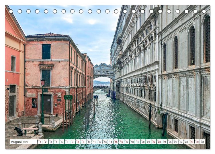 Produktbild: Venedig - Impressionen aus der Serenissima (Tischkalender 2026 DIN A5 quer), CALVENDO Monatskalender