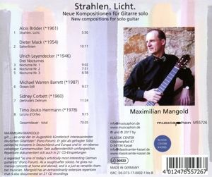Produktbild: Strahlen.Licht.Neue Kompositionen f&uuml;r Gitarre