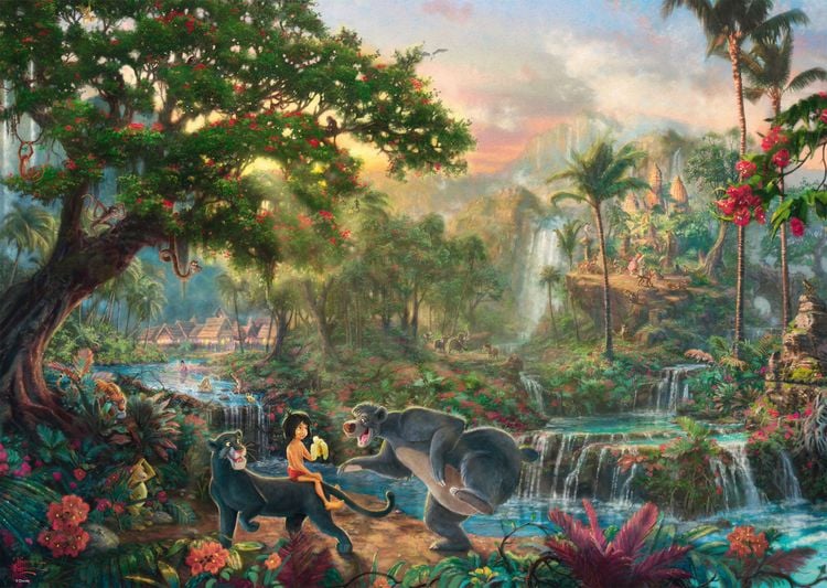 Produktbild: Puzzle Schmidt Spiele 59473 Thomas Kinkade Disney Dschungelbuch 1000 Teile