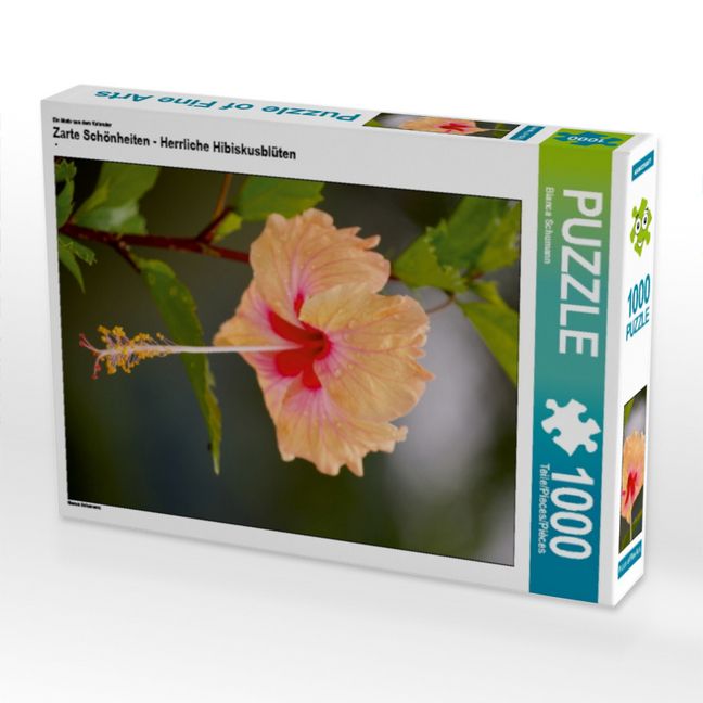 Produktbild: CALVENDO Puzzle Ein Motiv aus dem Kalender Zarte Sch&ouml;nheiten - Herrliche Hibiskusbl&uuml;ten | 1000 Teile Lege-Gr&ouml;&szlig;e 64x48cm Foto-Puzzle f&uuml;r gl&uuml;ckliche Stunden