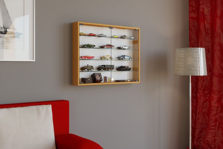 Produktbild: H&auml;ngevitrine Wandvitrine Sammel Deko Mandosa L