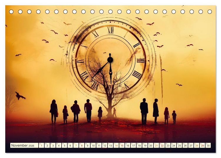 Produktbild: Keine Zukunft ohne die Zeit (Tischkalender 2026 DIN A5 quer), CALVENDO Monatskalender