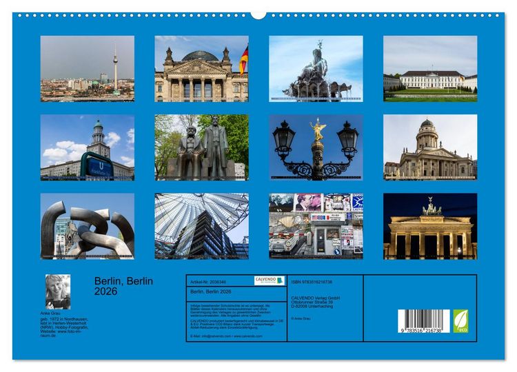 Produktbild: Berlin, Berlin 2026 (hochwertiger Premium Wandkalender 2026 DIN A2 quer), Kunstdruck in Hochglanz