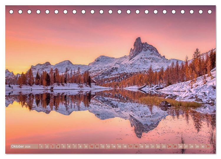Produktbild: Bergstille - Landschaften, die ber&uuml;hren (Tischkalender 2026 DIN A5 quer), CALVENDO Monatskalender