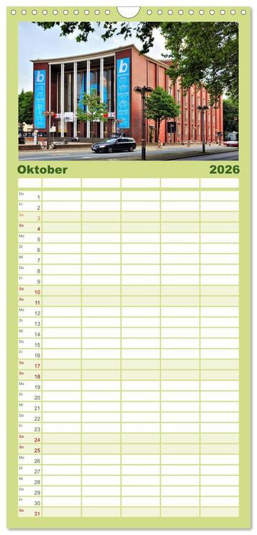 Produktbild: Familienplaner 2026 - Bochum mit 5 Spalten (Wandkalender, 21 x 45 cm) CALVENDO