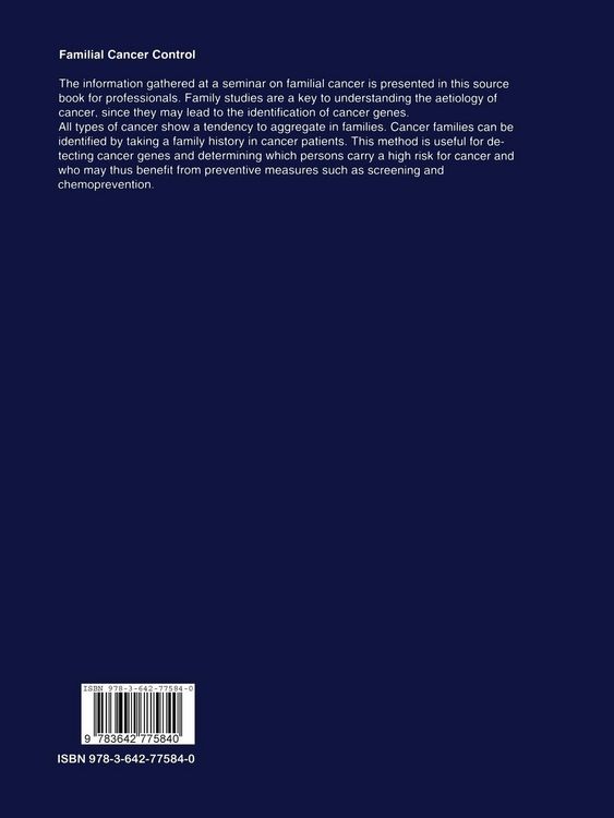 Produktbild: Familial Cancer Control
