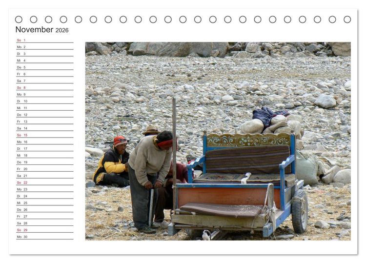 Produktbild: Tibet - Begegnungen (Tischkalender 2026 DIN A5 quer), CALVENDO Monatskalender