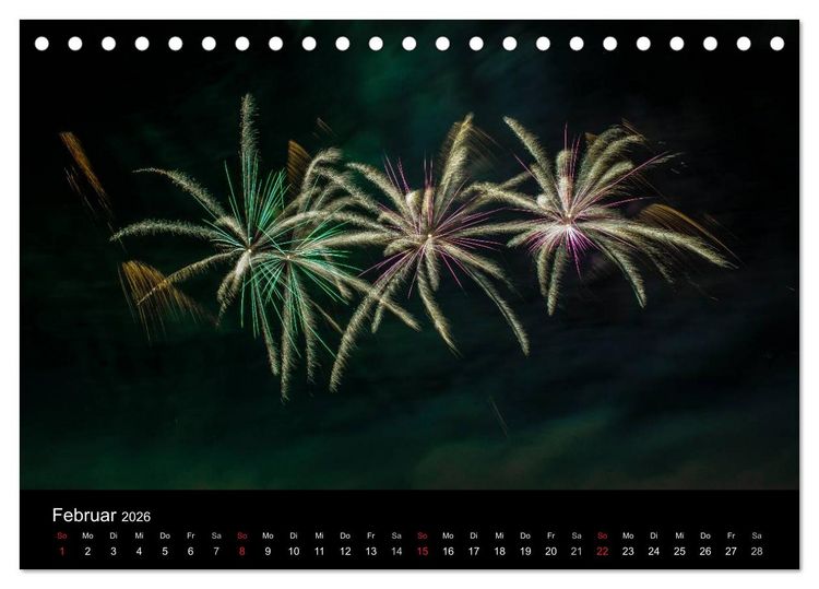 Produktbild: Das Feuerwerk (Tischkalender 2026 DIN A5 quer), CALVENDO Monatskalender