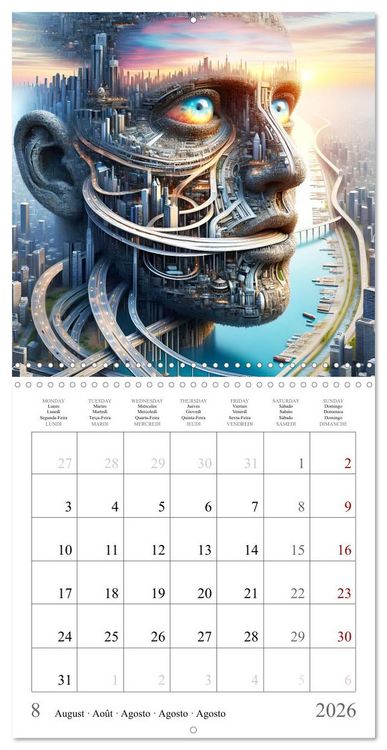 Produktbild: Visages de la m&eacute;tropole (Calendrier mural carr&eacute; 2026 30x30 cm) Calendrier double avec une page pour vos prises de notes
