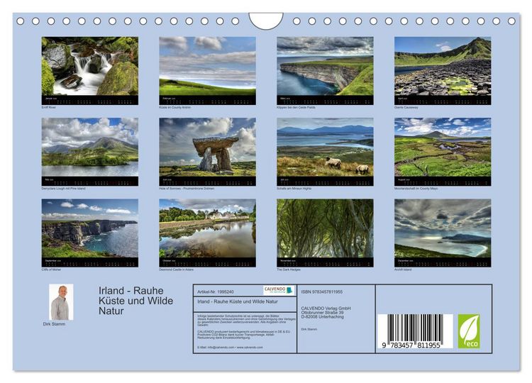 Produktbild: Irland - Rauhe K&uuml;ste und Wilde Natur (Wandkalender 2026 DIN A4 quer), CALVENDO Monatskalender