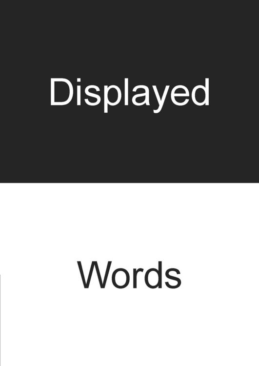 Produktbild: Displayed Words