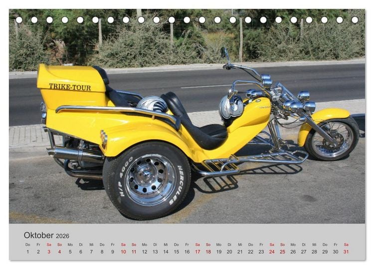 Produktbild: Trikes - Unterwegs auf drei R&auml;dern (Tischkalender 2026 DIN A5 quer), CALVENDO Monatskalender