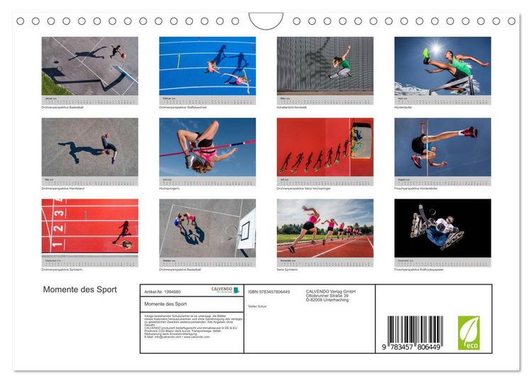 Produktbild: Momente des Sport (Wandkalender 2026 DIN A4 quer), CALVENDO Monatskalender