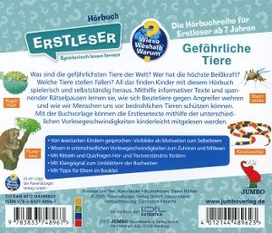 Produktbild: Wieso? Weshalb? Warum?Erstleser:Gef&auml;hrliche Tiere,1 Audio-CD