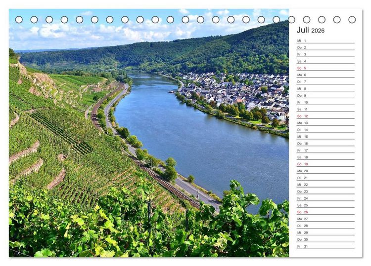 Produktbild: Bildsch&ouml;n - Die Mosel (Tischkalender 2026 DIN A5 quer), CALVENDO Monatskalender